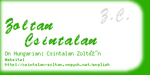 zoltan csintalan business card